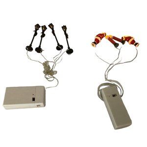 Vintage Christmas Battery Operated Street Lights, Candles and Santa's